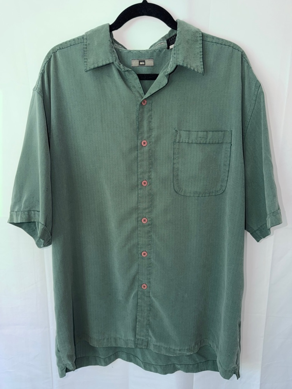 REI Short Sleeve Button-Up Shirt in Sage Green